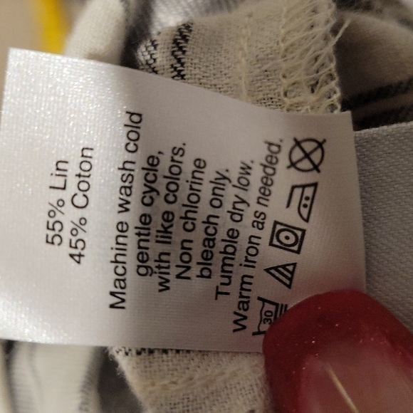 Madewell Linen Blend striped lace up skirt size 6 - Picture 8 of 9